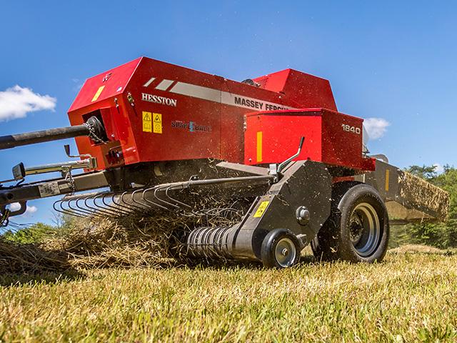 Massey Ferguson&#039;s SimplEbale solution allows farmers to select options that best suit their haying needs with minimal modifications to their machines. (Photo courtesy of Massey Ferguson)