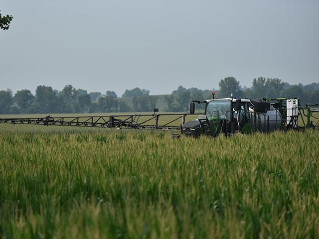 AGCO&#039;s Fendt brand is readying Smart Spraying technology for its Rogator sprayer. Developed in cooperation with Bosch and BASF, Smart Spraying targets only weeds in fallow fields or in growing crops, spraying in daylight and at night. Fendt plans on bringing the system to the market in 2024. (Photo courtesy of AGCO/Fendt)