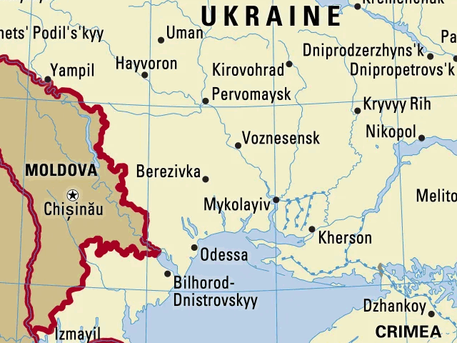 Since halting the Black Sea Grain Initiative on Monday, Russia has increased its missile and drone attacks on Ukraine&#039;s port infrastructure in key cities such as Odesa and Mykolaiv. European officials are trying to find more corridors to get Ukrainian grain out to markets. (Map from freewebs.com)