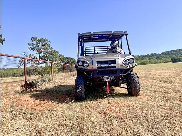Kawasaki announces MULE PRO-1000s for model year 2024 with 999cc engines, easy service, more ground clearance, new automatic leveling and trail-hugging speed and maneuverability. (DTN/Progressive Farmer photo)
