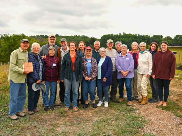 Members of Hidden Falls LLC gathered on Sept. 10 in Decorah, Iowa, to celebrate Humble Hands Harvest transition to land ownership. (Photo courtesy of Practical Farmers of Iowa)