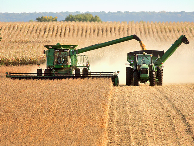 The Food and Agricultural Policy Research Institute sees slightly lower cash receipts for most commodities in 2022 and slightly higher expenses as well. The big drop in farm income could come from lower government payments as pandemic programs end. (DTN file photo)