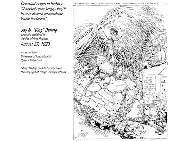 Illustration by J.N. Ding Darling editorial cartoon. Ding Darling Wildlife Society owns the copyright of Ding Darling cartoons.