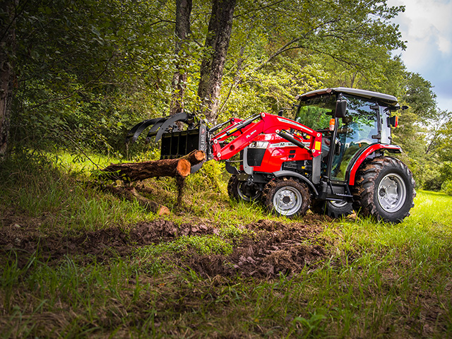 Consumers have purchased more than 200,000 tractors, 100 hp and below tractors through September. That's 16% more than in the same period in 2019. Shown here is Massey Ferguson's new 60 hp 2860M tractor with cab and grapple.