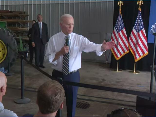 President Joe Biden on Wednesday used a farm near Kankakee, Illinois, as a backdrop to highlight his administration&#039;s moves meant to spur increased crop production in the face of global crop and food stresses brought on by the Russian invasion of Ukraine. (DTN image from White House livestream)