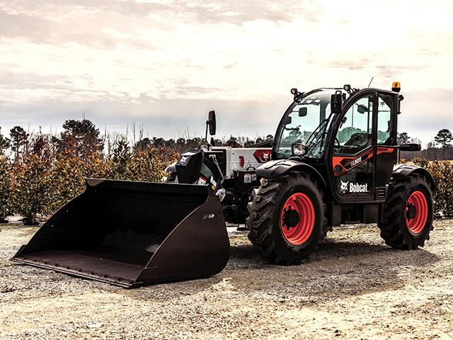 Bobcat&#039;s TL723 and TL923 telehandlers feature a low-profile boom that sits below operator eye level. Similarly, the engine basket sits lower for increased line of sight. Both models have a wrap-around rearview window giving operators a clear view of the machine&#039;s side and rear. (Photo courtesy of Bobcat)