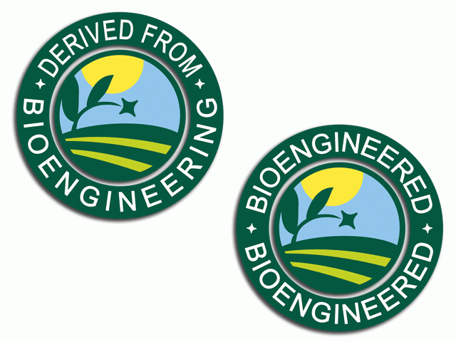 The two symbols created by USDA for food labels use the word bioengineering or bioengineered so they avoid the negative connotations associated with GMO. (DTN graphic by Nick Scalise)