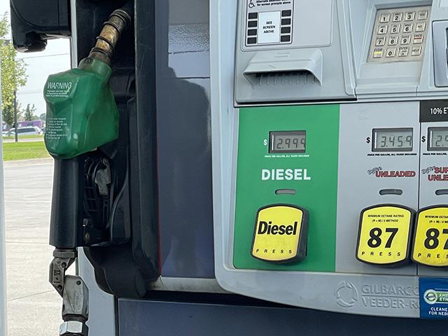 The diesel price outlook appears to be in better shape in spring 2023 compared to spring 2022. (DTN photo by Elaine Shein)