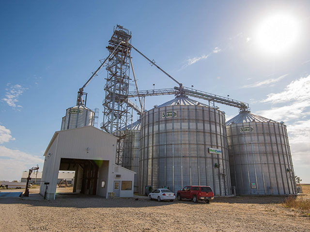 One of NEW Cooperative&#039;s grain elevators in Iowa. The grain cooperative was hit by a cyberattack from a group seeking money to release the cooperative&#039;s computer systems. (Photo from NEW Cooperative website)