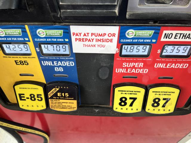 While current fuel prices hit records last week, E15 was priced about 15 cents cheaper than E10 and 65 cents below gasoline without ethanol. Legislation that passed that House would assure E15 could remain as fuel year-round without a special waiver from EPA. (DTN photo by Chris Clayton)