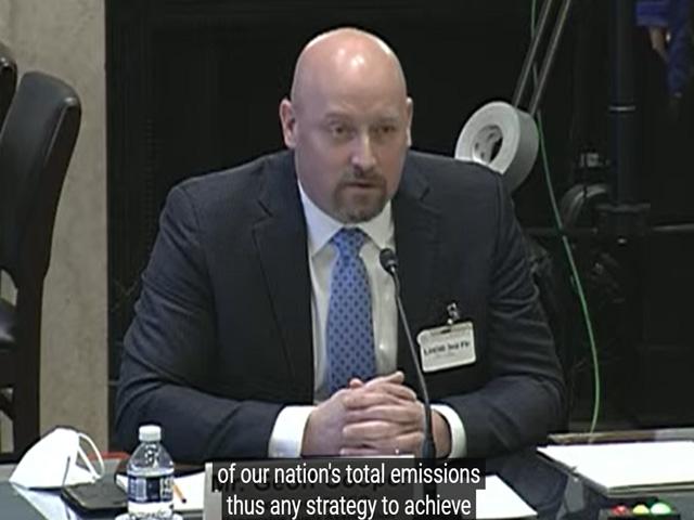 Renewable Fuels Association President and CEO Geoff Cooper testified before the House Agriculture Committee during a hearing on electric vehicles in rural America. (DTN screenshot)