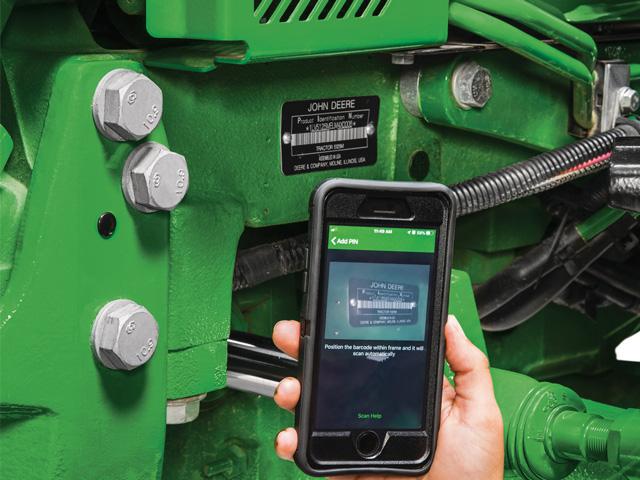 John Deere's TractorPlus App provides owners with convenient access to key parts of their operator's manual, to parts diagrams, and to parts ordering services. (Photo courtesy of John Deere)