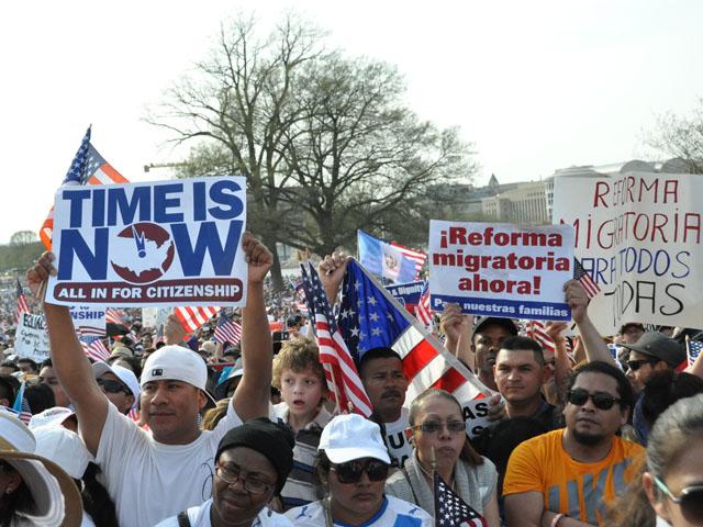 An immigration bill introduced in Congress on Thursday, and backed by President Joe Biden, would legalize millions of illegal immigrants. Congress has tried repeatedly to overhaul immigration with this image coming from a 2013 rally at the U.S. Capitol, the last time the Senate passed an immigration reform bill, which was not taken up by the House (DTN file photo) 
