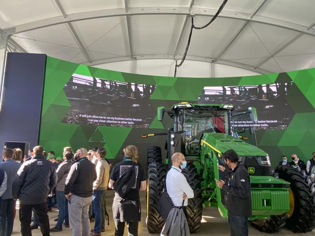 John Deere introduced its new autonomous 8R this month. The key to using it successfully is the ability of the machine to build trust in the farmer. (DTN photo by Dan Miller)