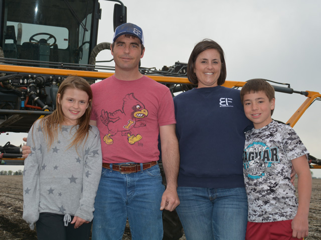 Kellie Blair will be reporting from Dayton, Iowa, as one of DTN&#039;s View From the Cab farmers this season. She farms with her husband, AJ, and children, Charlotte and Wyatt. (DTN/Progressive Farmer photo by Matthew Wilde)