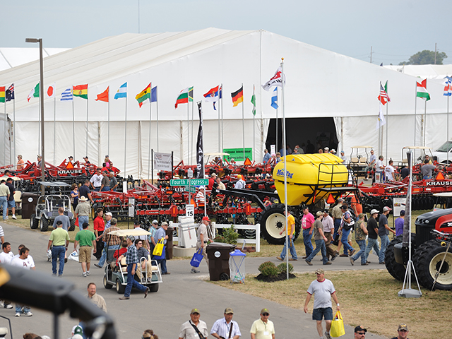 People attend the Farm Progress Show held in Decatur, Illinois, in 2011. The 2020 Farm Progress Show and the 2020 Husker Harvest Days Show have been canceled because of concerns about COVID-19. (DTN file photo) 