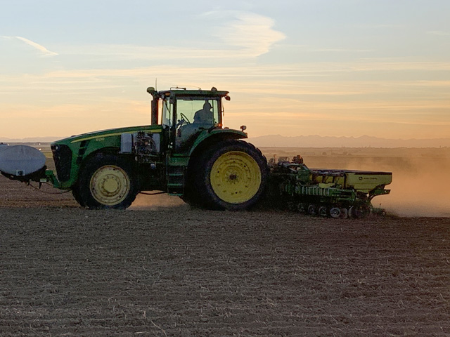 Planting has sped ahead on Arnusch Farms in northeast Colorado after a much-needed dose of rainfall eased drought conditions. After a cool start to the month, farmers have made rapid planting progress this May. (Photo courtesy of Marc Arnusch)
