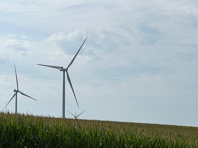 President Joe Biden said the Inflation Reduction Act would spur more renewable energy projects, including solar and wind farms. The legislation also boosts funding for USDA conservation programs. (DTN photo by Chris Clayton)  