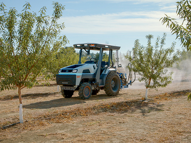 Electric tractors offer sustainability, but they must also offer economic benefit. Monarch Tractor says its units cut operating costs by $45 per day of operation compared to similarly sized diesel tractors. (DTN photo courtesy of Monarch Tractor)