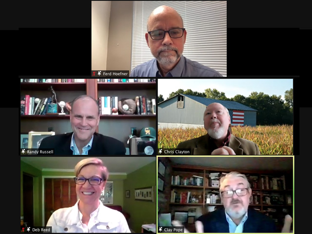 Members of a climate panel hosted by the North American Agricultural Journalists said now is the time to bolster conservation and other programs for farmers. (DTN screen capture)