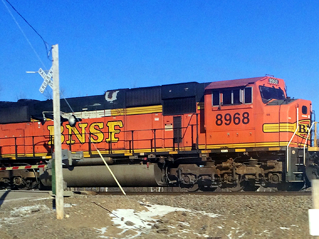 BNSF train moving east along the Northern Transcon. (DTN photo by Mary Kennedy)