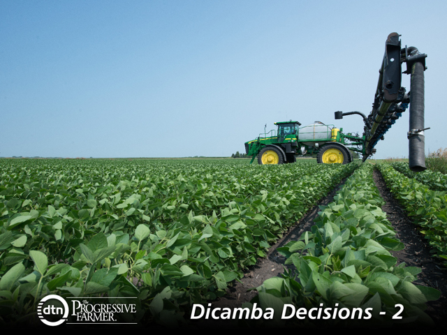 Applicators spraying the new dicamba herbicides need to measure and record wind speeds at boom height in order to safely follow the labeled wind speed restrictions. (DTN photo by Tom Dodge)