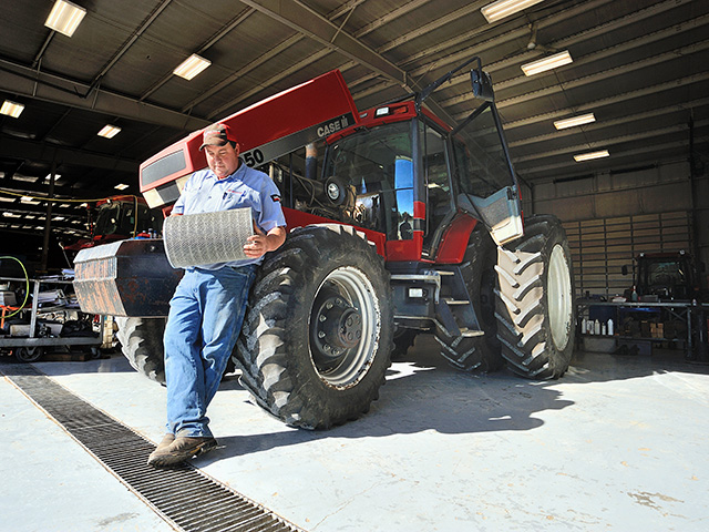 Filters are among the first things to replace or clean on most equipment, says Justin Johnson, a technician at a Case IH dealership. (DTN/Progressive Farmer image by Jim Patrico)