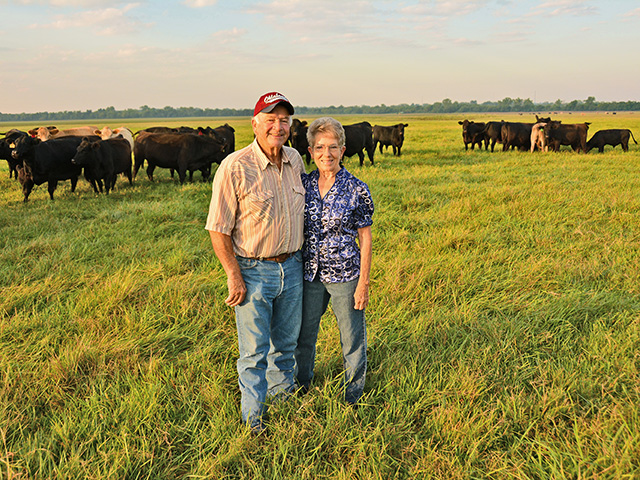 Dick and Betty Bryan ranch in Oklahoma, where an evolving landscape has resulted in more tall fescue, creating production challenges with the cow herd. 