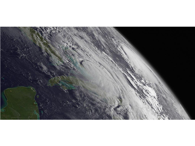 Hurricane Matthew, causing an estimated $10 bllion in damage along with 34 deaths in the U.S. and 551 fatalities in the Caribbean, was one of five land-falling storms in 2016. (NOAA image by Scott Kemper) 