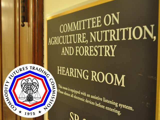 The Senate Agriculture Committee held a hearing Thursday with CFTC Chairman Chris Giancarlo. Among the topics was the EPA RIN market, but the CFTC finds EPA&#039;s data on the market too poor to draw good conclusions. (DTN photo by Chris Clayton; logo courtesy of the Commodity Futures Trading Commission)