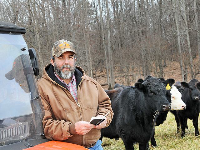 Keith Tuck says stockpiling and rotational grazing got him out of the hay business. (DTN/Progressive Farmer photo by Becky Mills)