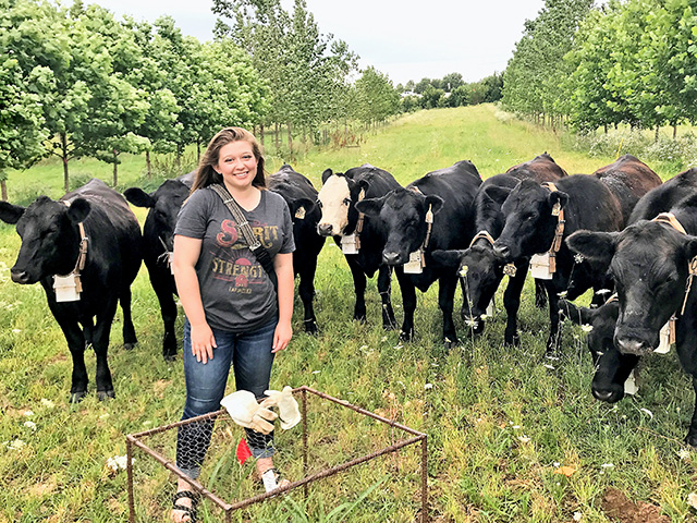 Macy Alexander helped on a project that included soil mapping and forages. (Photo courtesy of The World Food Prize Foundation)