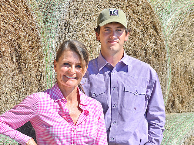 Joy Reznicek, president of Town Creek Farm, says the operation is evaluating novel endophyte pasture performance. Clint Ladner manages bull development for the farm, where producing bulls acclimated to Kentucky 31 fescue is the emphasis.(DTN/Progressive Farmer photo by Victoria G. Myers)