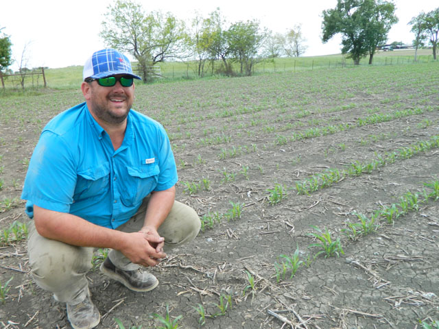 Josh Birdwell, a farmer northwest of Waco, Texas, is a member of the Texas Sorghum Producers Board of Directors, but he acknowledges it&#039;s a little tougher planting sorghum currently because corn genetics and higher cotton prices make those crops more economical. (DTN photo by Chris Clayton)