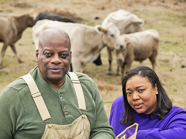 Frank Taylor and Shintri Hathorn are part of Mississippi&#039;s Winston County Self Help Cooperative. Hathorn recently added some new heifers to her herd, with help from the program. (Progressive Farmer photo by Debra L. Ferguson)