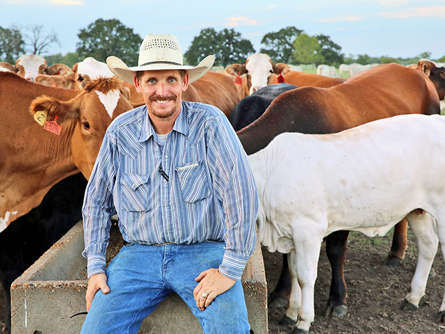 Brad Barrett says B&amp;B Cattle Company is built around getting other producers&#039; heifers and bulls ready to take their places in the herd. (Progressive Farmer photo by Karl Wolfshohl)