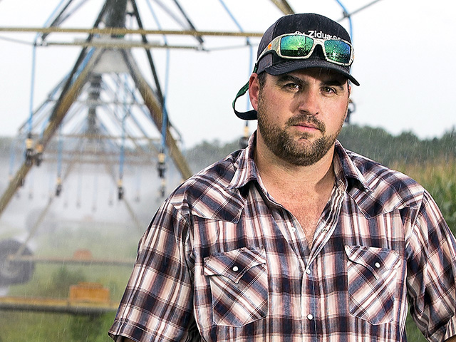 B.J. Wilkerson said variable-frequency drives save water and have reduced his irrigation costs by $8 to $12 per acre. (Progressive Farmer photo by Mark Wallheiser)