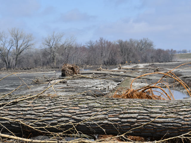 Debris from flooding last month in Nebraska. (DTN file photo) 