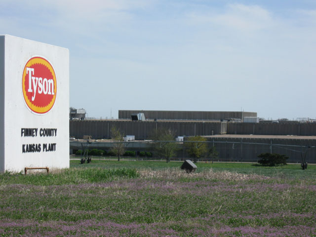 A file photo of The Tyson Foods plant near Garden City, Kansas. The plant is shut down indefinitely after part of the facility was heavily damaged in a fire Friday night. (DTN file photo) 