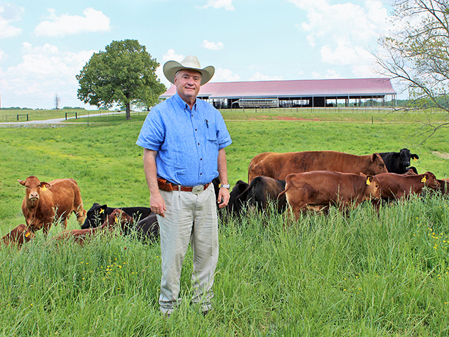 Clark Jones says after he tried Beefmaster bulls on his cow herd, he was so impressed with the calves he moved into the seedstock side of the business.(Photo by Lauren Neale, Tennessee Cattlemen&#039;s Association)