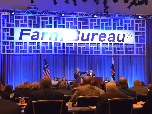 Delegates at the American Farm Bureau talked about an array of issues on Tuesday, ranging from climate change to feral hogs. (DTN photo by Chris Clayton) 