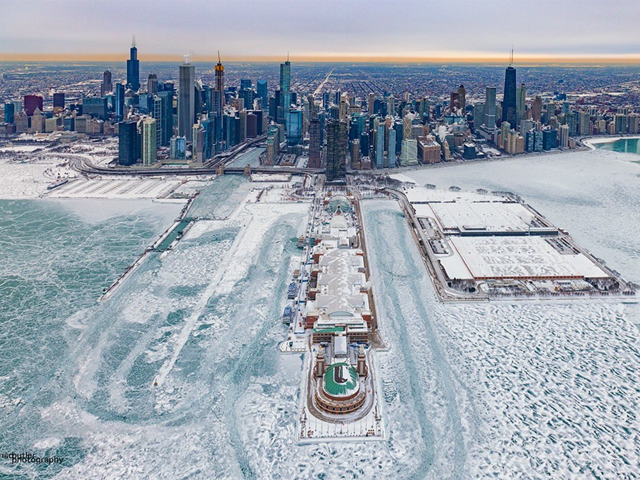 The frozen Lake Michigan shoreline in Chicago was just one of many not-to-be-forgotten developments when the polar vortex gripped the Midwest in late January 2019. (Photo by Barry Butler)