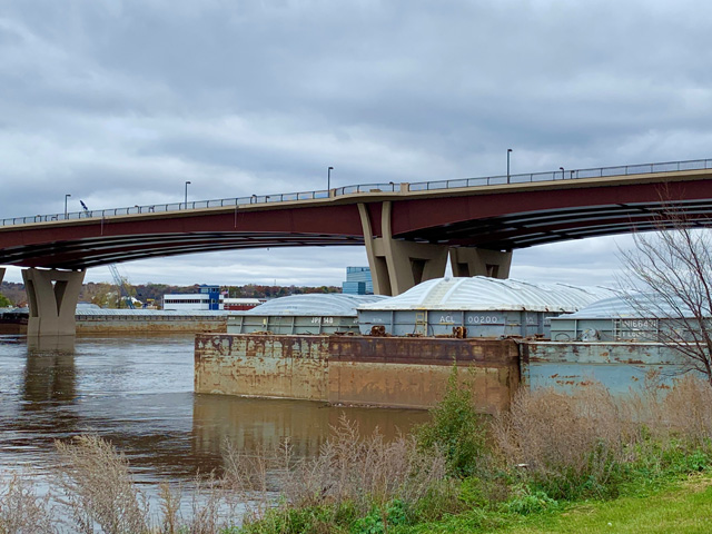 The Lafayette Bridge is one of the longest Mississippi River bridges in the Twin Cities, spanning the Mississippi River in downtown St. Paul, Minnesota. The bridge was at one time considered to be one of the state's most 