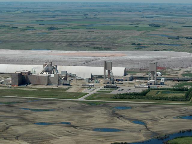 A Nutrien potash mine near Patience Lake near Saskatoon, Saskatchewan in Canada. Nutrien announced this week the company would increase production by about 1 mmt as the company ramps up mining in Saskatchewan in the latter part of this year. Companies are looking for ways to offset the loss of potash from Russia and Belarus due to the war. (DTN file photo)