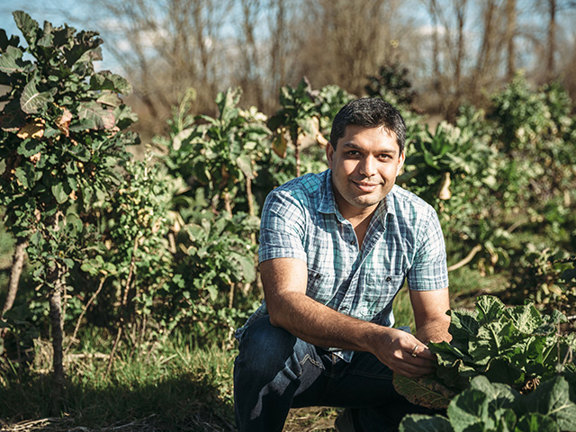 Ranveer Chandra, chief scientist of Microsoft Azure Global and partner researcher at Microsoft Research, believes improved rural broadband access and data-driven agriculture will help solve the world&#039;s food problems. (Photo courtesy of Microsoft)