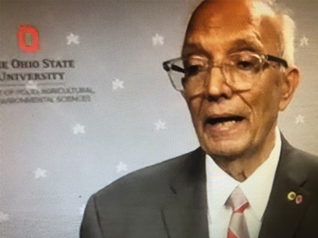 Rattan Lal, a soil scientist at Ohio State University, makes the argument that agriculture needs to become a soil bank to remove carbon from the atmosphere, reduce soil degradation and increase food production for a rising global population. Lal is this year&#039;s World Food Prize Laureate. (DTN screenshot from livestreamed speech)