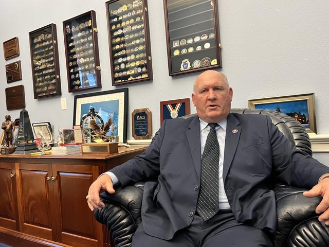 Rep. Glenn "GT" Thompson, R-Pa., in his office last December. Thompson told reporters the House Agriculture Committee will release a draft of a cryptocurrency bill this week and likely will release a draft of the farm bill when lawmakers return after Labor Day. (DTN file photo)