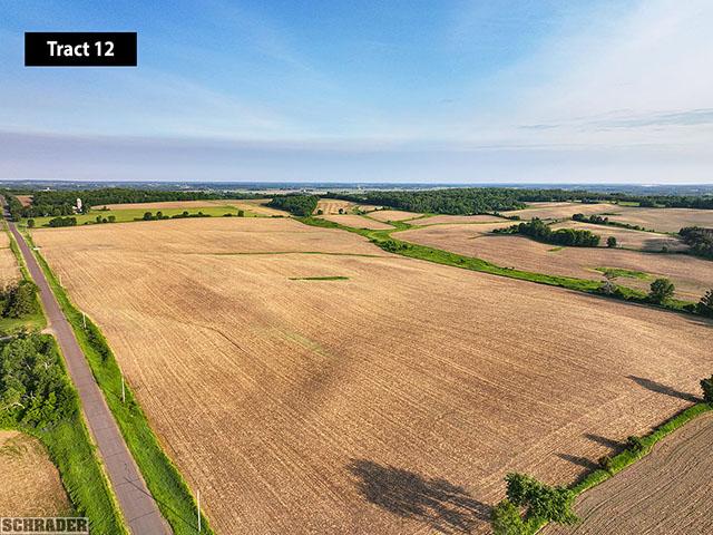 More than 7,400 acres of farmland sold at auction in Wisconsin last week for an average price of $6,121 per acre. Some of the highest quality farmland sold for more than $10,000 per acre. (Photo courtesy of Schrader Real Estate and Auction Company) 