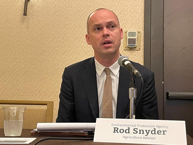 EPA Agriculture Adviser Rod Snyder said the agency continues to work on a redefinition of waters of the U.S., although the Supreme Court this year is expected to hear oral arguments in a wetlands case. (DTN file photo by Emily Unglesbee)