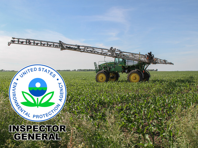 The EPA&#039;s Inspector General accused former senior EPA officials of tampering with the agency&#039;s 2018 dicamba decision improperly in a new report released Monday. (DTN file photo by Pamela Smith; EPA Office of the Inspector General logo)